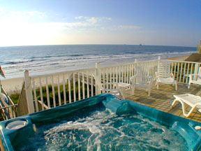 Hot tub and deck